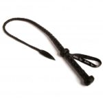 The Bettie Page 'Longing For Leather' braided single tail whip
